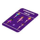 GYMNASTIEK CADEAU MET 5 GYMNASTEN GEPERSONALISEERD MAGNEET (Linkerzijde)