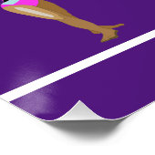 GYMNASTIEK CADEAU MET 5 GYMNASTEN GEPERSONALISEERD PERFECT POSTER (Hoek)