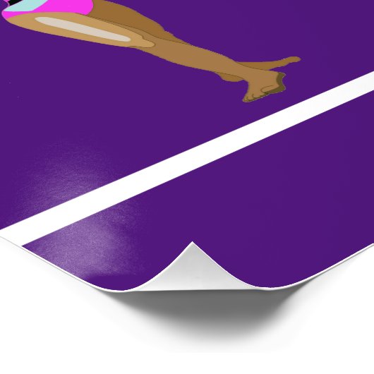 GYMNASTIEK CADEAU MET 5 GYMNASTEN GEPERSONALISEERD PERFECT POSTER (Hoek)