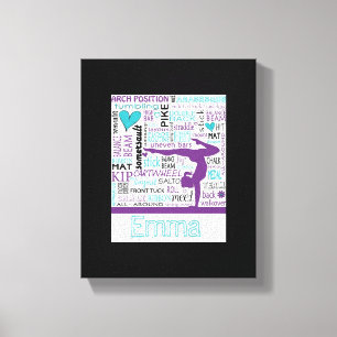 Gymnastiek Canvas Gym Art, gepersonaliseerd Afdruk