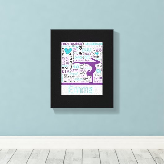 Gymnastiek Canvas Gym Kunst Gepersonaliseerd (Insitu (Houten vloer))
