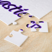 Gymnastiek Cartwheel Roze Paarse Ombre Gradiënt Legpuzzel (Zijkant)