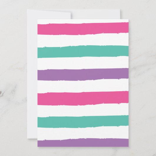 Gymnastiek Cartwheels en Cupcakes Birthday Invita Kaart (Achterkant)