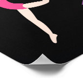 Gymnastiek Chalkboard - Aangepaste Birthday-banner Poster (Hoek)