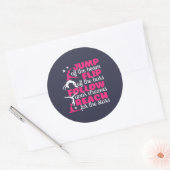 Gymnastiek Citaat Girl Gymnast springt van het vuu Ronde Sticker (Envelop)
