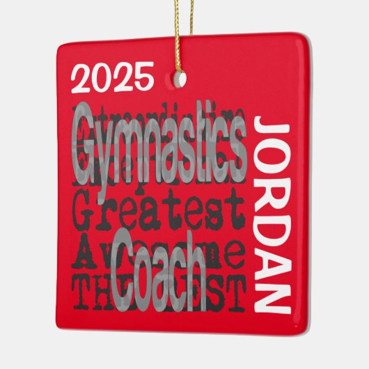 Gymnastiek Coach Extraordinaire CUSTOM Keramisch Ornament (Links)