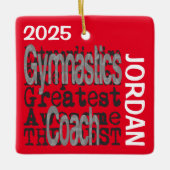 Gymnastiek Coach Extraordinaire CUSTOM Keramisch Ornament (Voorkant)