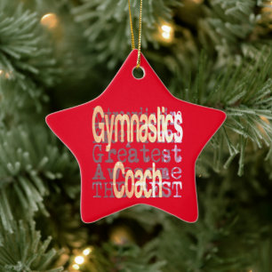 Gymnastiek Coach Extraordinaire Keramisch Ornament