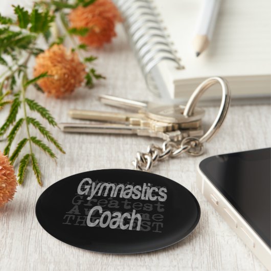 Gymnastiek Coach Extraordinaire Sleutelhanger (Zijkant)