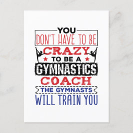 Gymnastiek Coach Funny Appreciation Gift Crazy Briefkaart