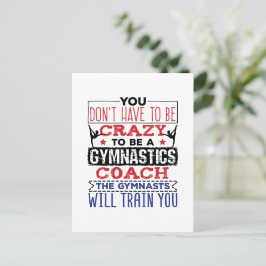 Gymnastiek Coach Funny Appreciation Gift Crazy Briefkaart (Staand voorkant)