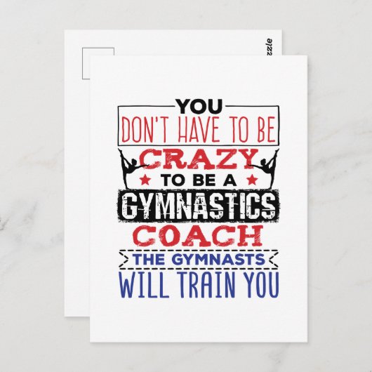 Gymnastiek Coach Funny Appreciation Gift Crazy Briefkaart (Voorkant / Achterkant)