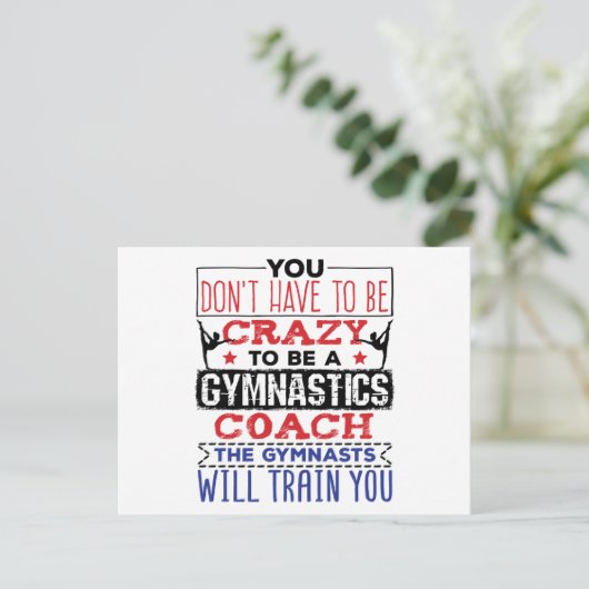 Gymnastiek Coach Funny Appreciation Gift Crazy Briefkaart (Staand voorkant)