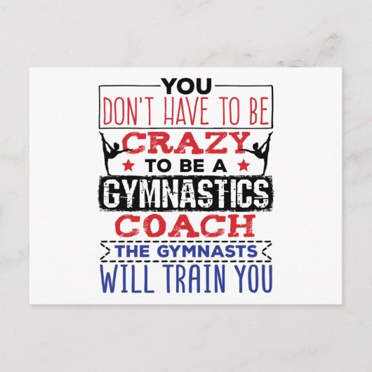 Gymnastiek Coach Funny Appreciation Gift Crazy Briefkaart (Voorkant)