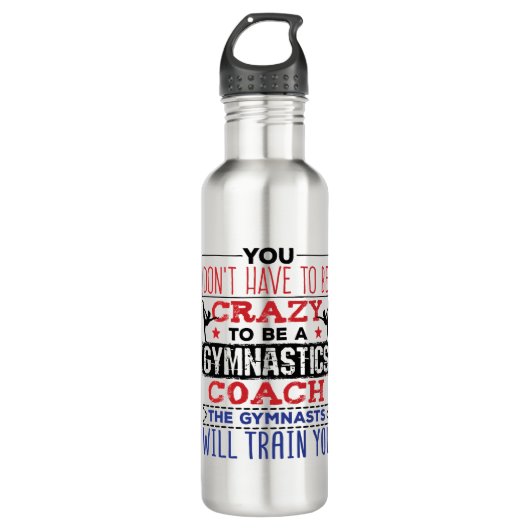 Gymnastiek Coach Funny Appreciation Gift Crazy Waterfles (Voorkant)