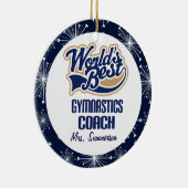 Gymnastiek Coach gepersonaliseerde Gift Ornament (Rechts)