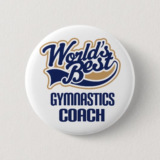 Gymnastiek Coach Gift Ronde Button 5,7 Cm (Voorkant)