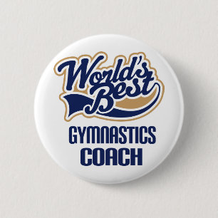 Gymnastiek Coach Gift Ronde Button 5,7 Cm