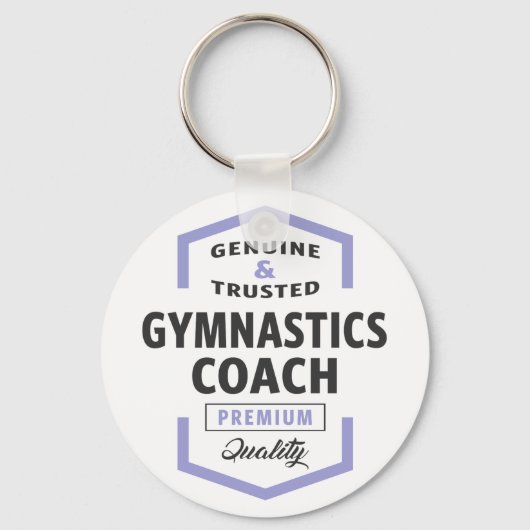 Gymnastiek Coach Logo Gifts. Sleutelhanger (Voorkant)
