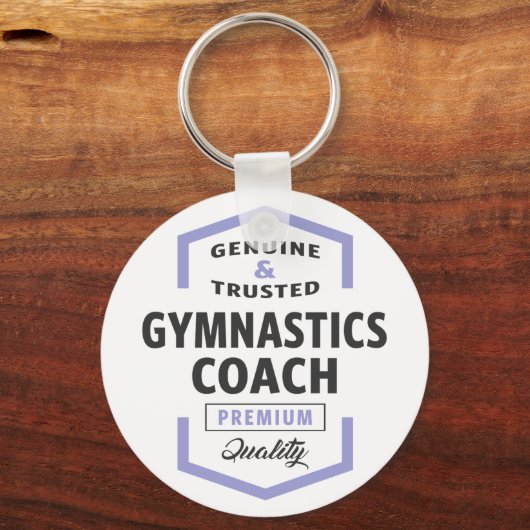 Gymnastiek Coach Logo Gifts. Sleutelhanger (Voorkant)