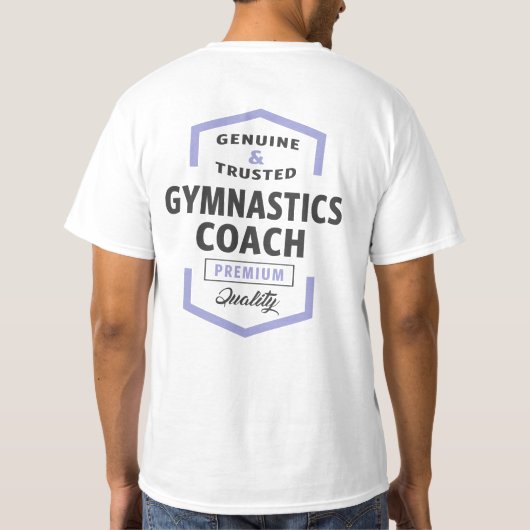 Gymnastiek Coach Logo Gifts. T-shirt (Achterkant)