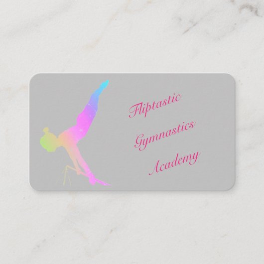 Gymnastiek Colorful Pastel Font Visitekaartje (Voorkant)