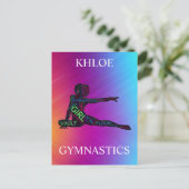 Gymnastiek Colorful Word Art Briefkaart (Staand voorkant)