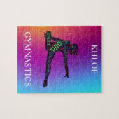 Gymnastiek Colorful Word Art Legpuzzel (Horizontaal)