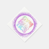 Gymnastiek Confetti Letters met Paarse glitter Servet (Hoek)