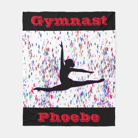 Gymnastiek Confetti Stars Fleece Blanket (Voorkant)