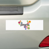 Gymnastiek Cool Polka Dots Bumpersticker (Op auto)