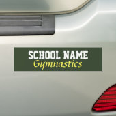 Gymnastiek - Creëer Uw eigen schoolgeest Bumpersticker (Op auto)