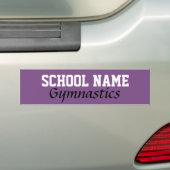 Gymnastiek - Creëer Uw eigen schoolgeest Bumpersticker (Op auto)