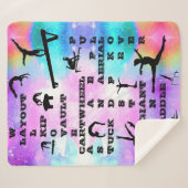 Gymnastiek Crossword Hologram Meisjes Sherpa Blank Sherpa Deken (Voorkant (horizontaal))