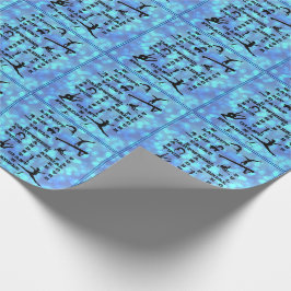 Gymnastiek Crosswords Skills Blue Cadeaupapier