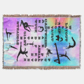 Gymnastiek Crosswords Throw Blanket Deken (Voorkant)