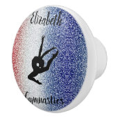 Gymnastiek Custom Rood Wit Blauw Keramische Pull Keramische Knop (Rechts)