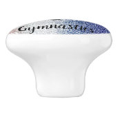 Gymnastiek Custom Rood Wit Blauw Keramische Pull Knop (Zijkant)