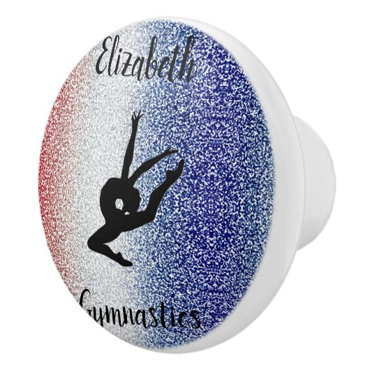 Gymnastiek Custom Rood Wit Blauw Keramische Pull Knop (Rechts)