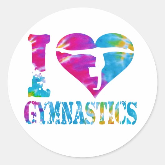 Gymnastiek Dans Cheer Stickers Love Heart (Voorkant)