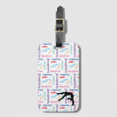 Gymnastiek Dans juichen Haar Naam & Sport Overal Bagagelabel (Voorkant (verticaal))