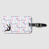 Gymnastiek Dans juichen Haar Naam & Sport Overal Bagagelabel (Voorkant (horizontaal))