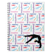 Gymnastiek Dans juichen Haar Naam & Sport Overal Notitieboek (Voorkant)