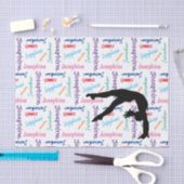 Gymnastiek Dans juichen Haar Naam & Sport Overal Tissuepapier (Craft)