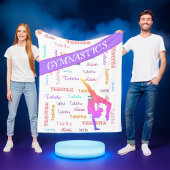 Gymnastiek Deken met Gepersonaliseerde Naam All Ov