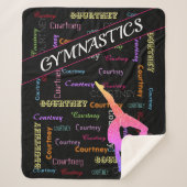 Gymnastiek Deken met Haar Naam All Over (Voorkant)