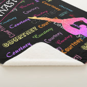 Gymnastiek Deken met Haar Naam All Over (3/4)