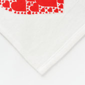 Gymnastiek deken met rode harten en gymnast. (Hoek)