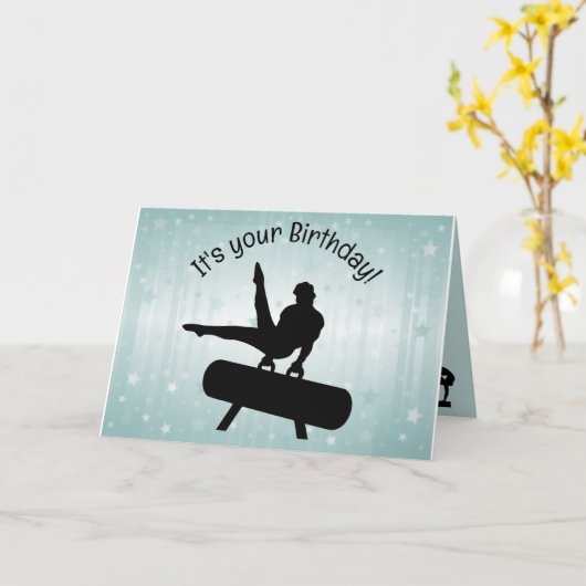 Gymnastiek Design Wenskaart Kaart (Gele Bloem)