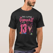 gymnastiek deze vlindergymnast is 13 gymnatics bir t-shirt (Voorkant)